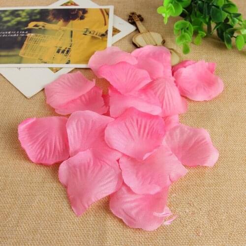 500pcs/lot Wedding Silk Rose Petals Bridal Flowergirl Basket Fake Flower Decoration