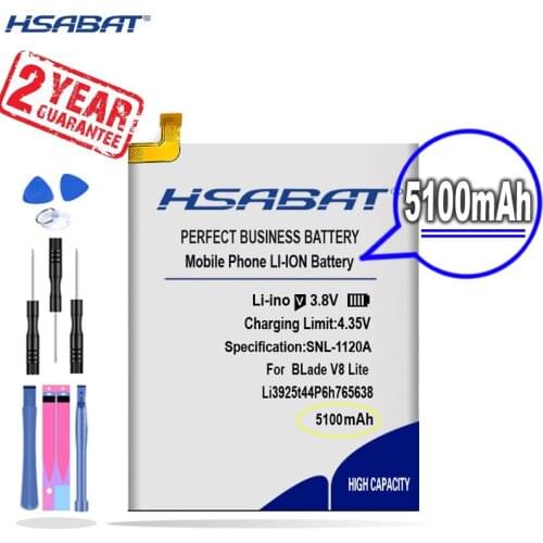 New Arrival [ HSABAT ] 5100mAh li3925t44p6h765638 Replacement Battery for ZTE BLade V8 Lite 5.0 inch