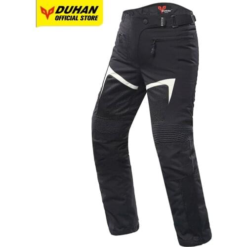 DUHAN Men Motorcycle Pants Breathable Women Knee Protector Pants Moto Riding Trousers Motocross Wear Resistant Cycling Clothing