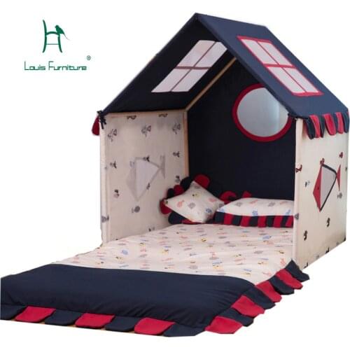 Louis Fashion Children Beds Tent Home Toys Home Dolls Small House Indoor Boys Game House
