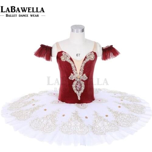 Red La esmeralda YAGP comepetiton tutu junior professional pancake ballet tutu women ballerina tutu stage costume child JY029