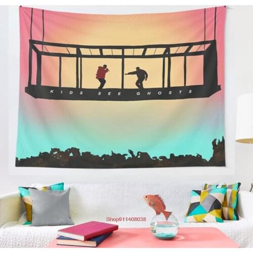 Kids see ghosts tapestry wall decoration Mandala tapestry witchcraft Bohemian Hippie home decoration yoga mat