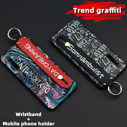 For Woman Dirt-resistant Phone Case For OPPO Relame 6/6S/6i/Realme Narzo Original Phone Holder Graffiti cover Lanyard