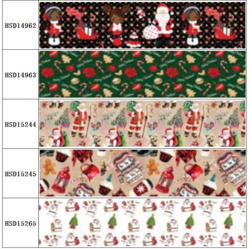 HSDCraft Free shipping 25MM 38MM 75MM Heat Transfer Printed Grosgrain ribbon for diy hair bow