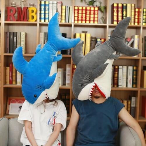Giant Shark Plush Toy Soft Stuffed Animal Reading Pillow for Birthday Gifts Cushion Doll Gift For Children