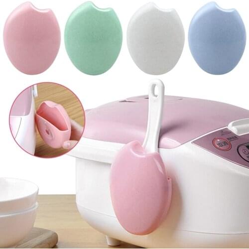 Quality Kitchen Spoon Sucker Electric Rice Cooker Rice Spoon Hanger Without Perforation white