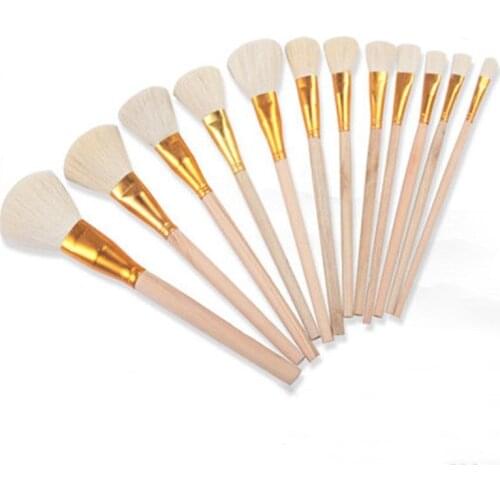 1pcs Cleaning Wooden Brushes Artist Paint for DIY Craft Pottery Tool Clay Sculpture Ceramic Painting Tools Accessories