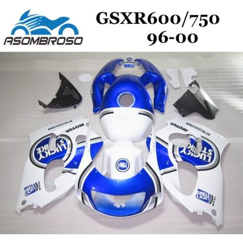 Fairing kits for Suzuki 1996 1997 1999 2000 GSXR750 GSXR600 96 97 98 99 00 GSX R600 Luck Strike aftermarket Fairings+tank cover
