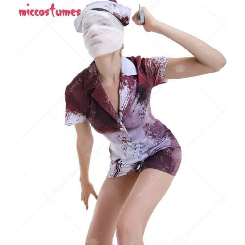 Nurse Cosplay Costume Woman Dress Halloween Outfit
