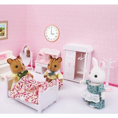 1:12 Simulation Forest Rabbit Family Doll Furniture for dolls Playhouse set Bedroom Toys Accessories Xmas Gifts toys for girls