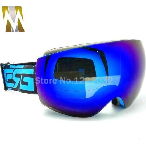 Blue Lens ski goggles glasses motocross motorcycle dual lens uv400 anti-fog goggle skiing snowboard eyewear skating google