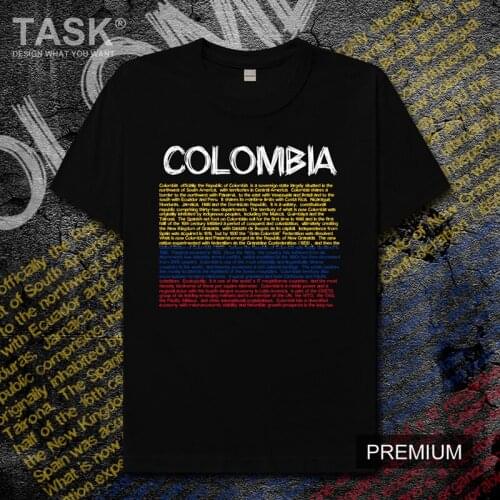 Colombia Colombian COL mens t shirt new Tops t-shirt Short sleeve clothes sweatshirt national team country summer Fashion tops