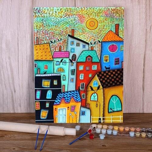 Landscape Abstract Tree DIY Paint By Numbers Kit Oil Paints 40*50 Picture By Numbers Photo Wall Paintings Crafts Drawing