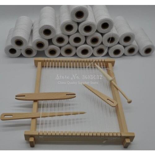 New 1 mm Loom Weaving Warp Thread set 250m / Roll with tools for DIY Hand-made Looms Knitting Machine Thread Length