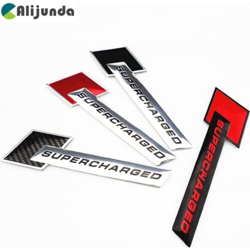 New 3D Metal Motorsport SUPERCHARGED Car styling Emblem Badge Sticker for Cadillac XTS SRX ATS CTS/Renault Koleos Fluenec