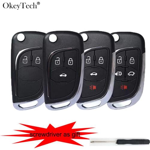 OkeyTech Modified Flip Folding Remote Car Key Shell For Opel Insignia Astra For Chevrolet Lova Aveo Cruze For Buick