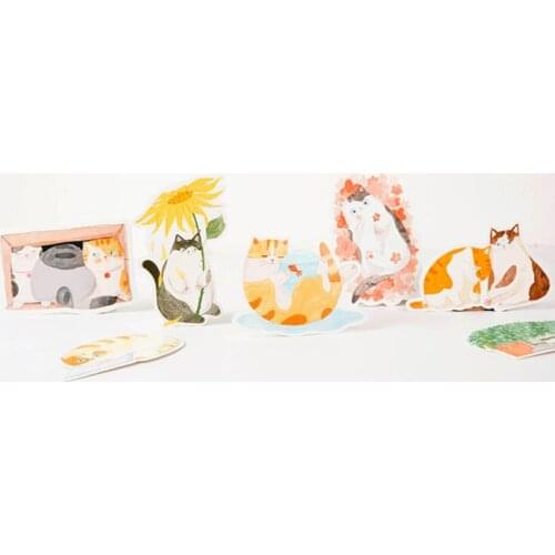 Postcard Hand-Painted Shape Backyard Cute Hand-Painted Graffiti Style Small Fresh Cute Animal Shaped Card P9YA