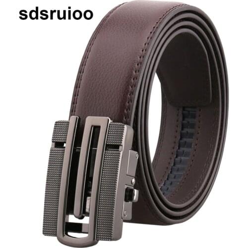 Top Quality Men Belt Cow Genuine Leather Automatic Buckle Male Strap Cowhide Fashion Belts For Men Metal Buckle Strap