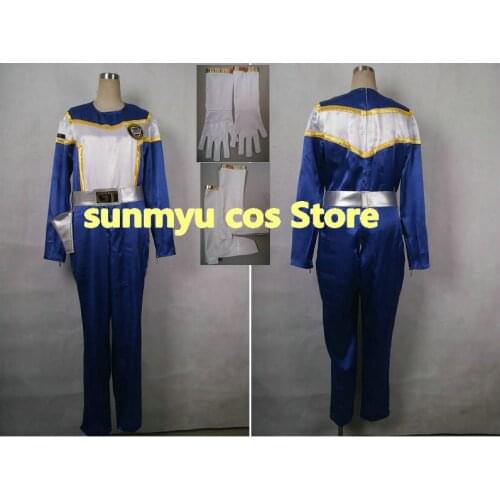 Kousoku Sentai Turboranger Blue Turbo Cosplay Costume,Size customizable,Halloween Performance Wholesale