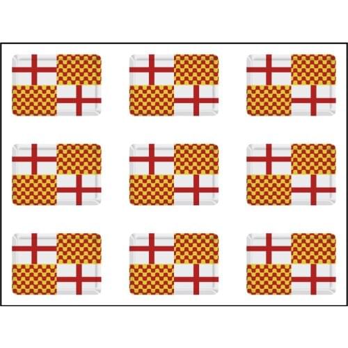 Sticker Flag Box 9 pc. Tabarnia resin 16x11mm/ud