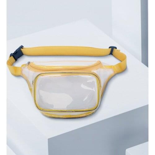 CoolBell Fashion Clear Waist Bag 6 Colors Waistbag for Men Women Fanny Pack Running Waterproof Bags TPU Transparent Monedero