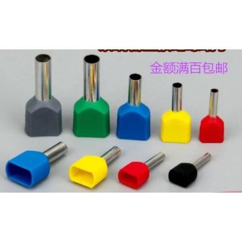TE1512 cold terminal Two - wire pre - insulated terminal block Tubular terminal pin terminal 1000pcs/lot