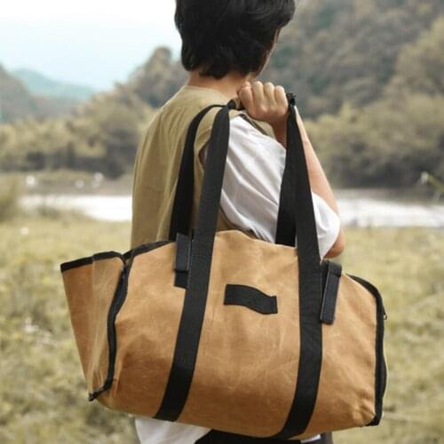 Waterproof Firewood Carrier Wood Log Holder Indoor Firewood Totes Resistant Firewood Carrier Tote Shopping Bag Pouch Accessories