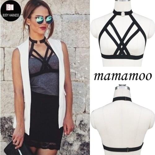 Body Harness cage bra Gothic Harajuku sexy lingerie cosplay bondage harness prom dresses harness bra Women
