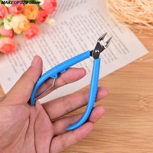 1Pc Plastic Handle Nail Cuticle Nipper Cutter Clipper Manicure Pedicure Trim Dead Skin Stainless Steel Cuticle Clipper Tool