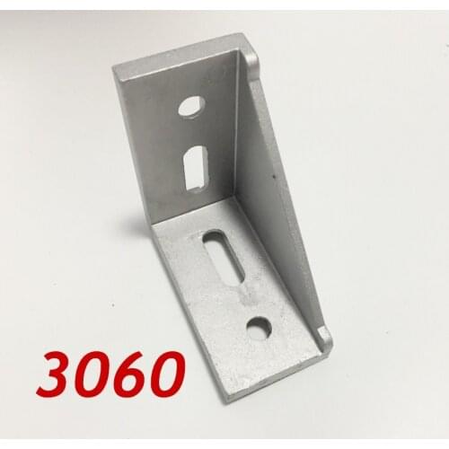 20pcs/lots 3060 corner fitting angle aluminum 58 x 58 L connector bracket fastener match use 3060 industrial aluminum profile