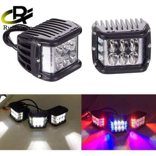 4"LED Work Light 2x Dual Side Shooter Led Light 45W Led Pod Off Road Flashing Light For Car Truck Pickup Boat Suv