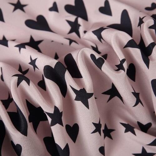 5 Patterns! 140CM Wide 14MM Thin Print Silk Crepe de Chine Fabric for Dress Shirt Clothes Cheongsam Y016