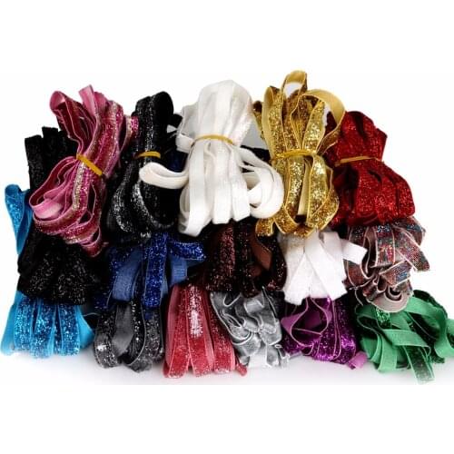 5y/ 3/8"(10mm) Multi Color Option Rainbow Polyester Glitter Velvet Ribbons DIY Gift Paking and Wedding Decoration