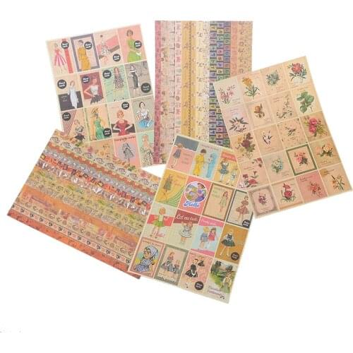 8800 Pcs Vintage Stamp Stickers DIY Photo Frame Decor Props Accessories Stickers For Decor Photo Album