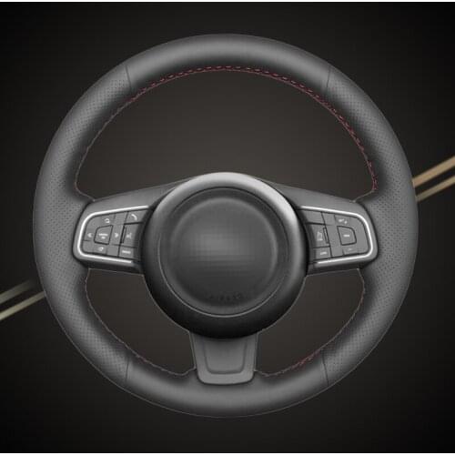 Car Braid On The Steering Wheel Cover for Jaguar E-Pace 2017-2019 F-Pace 2016-2017 XE 2015-2017 XF 2016 2017 Auto Braiding Cover