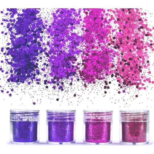 4 Pieces Of Glitter Sequin Glitter Diamond Eye Shadow Nail Decoration Laser UV Epoxy Resin Filled Fashion Crafts