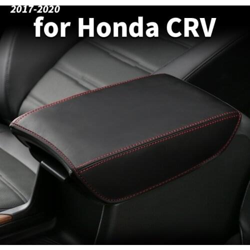 For Honda CRV CR-V 2017-2020 Central Armrest Case Cover Car Interior Armrest Box Leather Cover Decoration Accessories