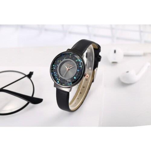New simple leather Brand Geneva Casual Quartz Watch Women Crystal Silicone Watches Relogio Feminino Wrist Watch Hot sale