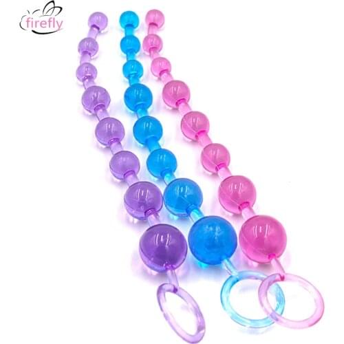 Colored Crystal Anal Beads Masturbation Prostate Massager for Women Men Gay Products G spot Sex Toys Stimulator Sex Accessories