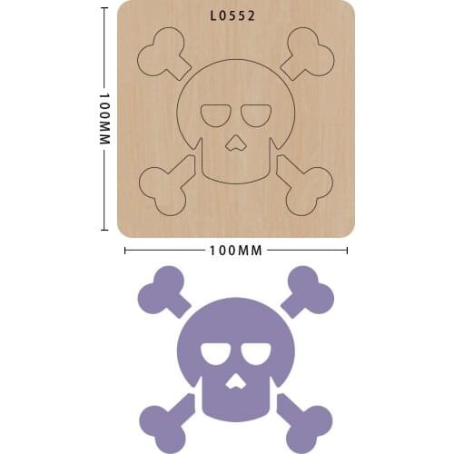 Skull Wood Die Cutting Diy Scropbook Knife Mold Making Decor Supplies Dies Template Suitable For Sizzix Big Shot Machines