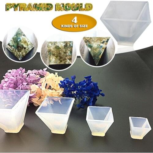 DIY Handmade Geometry Dried Flower Resin Epoxy Decoration Silicone Mold Handmade Pyramid model Tools Moulds