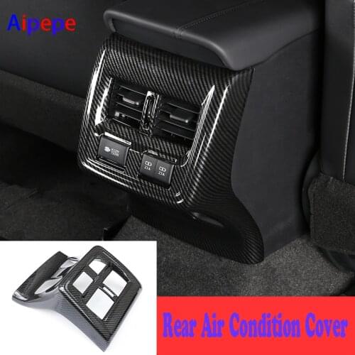 For Toyota Avalon XX50 2019 Interior Armrest Rear Air Condition Outlet Vent Cover Frame Panel Trims Carbon Fibre Car Accessories