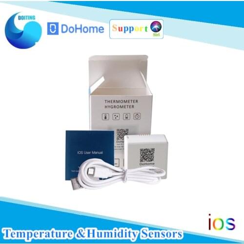 Dohome Support Siri Smart Temperature and Humidity Sensors Wifi Wireless Smart Home Firmware Upgrade ,Support IOS System