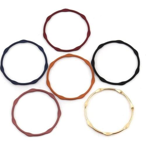 DoreenBeads Fashion Zinc Based Alloy Pendants Circle Ring Colorful Jewelry DIY Findings 43mm(1 6/8") x 43mm(1 6/8"), 5 PCs