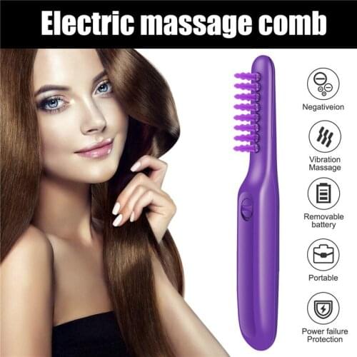 Electric Detangling Brush Anion Hair Portable Negativeion Wet Dry Comb Styling Detangle Scalp Massage Smooth Knot Curly Split