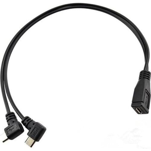 Micro 5P Female to Micro 5P Male 90°+ Micro 5P Male 90° 0.3m cable
