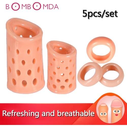 5Pcs/set Cock Rings Delay Ejaculation Male Chastity Device Sex Toys For Men Erotic Penis Rings Foreskin Correction Adult Toys