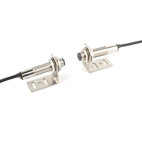 A Set 20 Meters NPN N/O E3F-20L Optoelectric Switch Infrared Proximity Sensor Brass Case M12