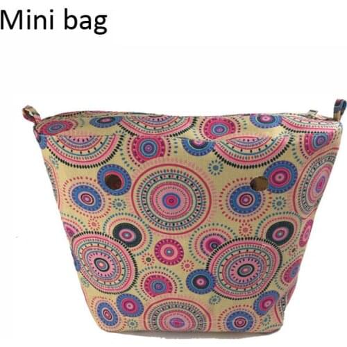 Mini Size Canvas lining Interior Insert Lining Inner Pocket organizera suitable for obag o bag Silicone handbag