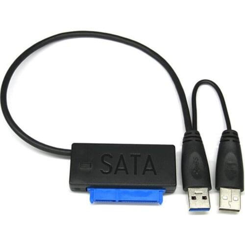 200pcs/lot USB 3.0 to SATA 7+15 22Pin Converter Connector with USB Power Cable for 2.5'' SATA 3.0 HDD Hard Disk Driver SSD